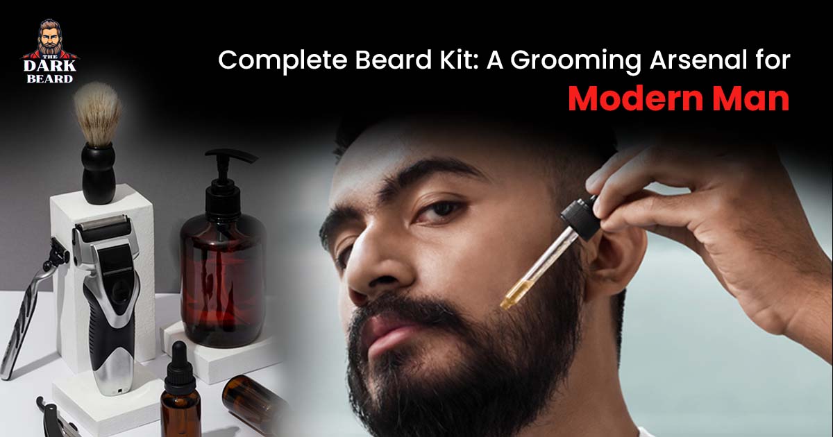 Complete beard kit for Healthy & dark beard